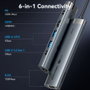 Vention TGNHB Hub USB-C con 1 USB 3.2 Tipo-C, 2 USB, HDMI, RJ45 y USB-C PD